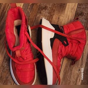 Red High-Top Women's Sneakers